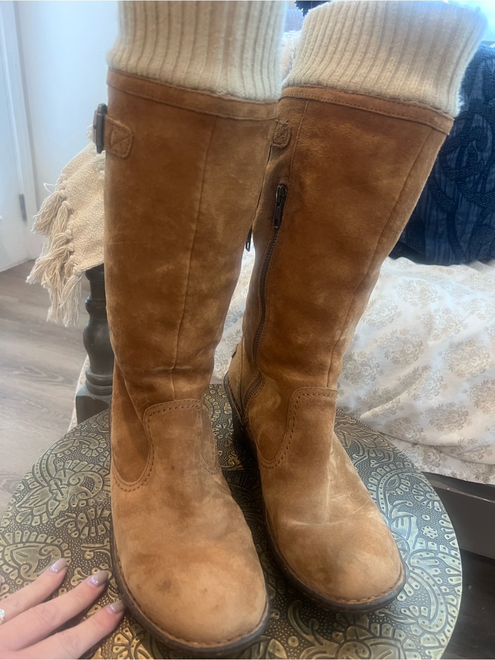 Ugg Women's Tall Suede Wedge Boots in Tan - Classic Casual Style